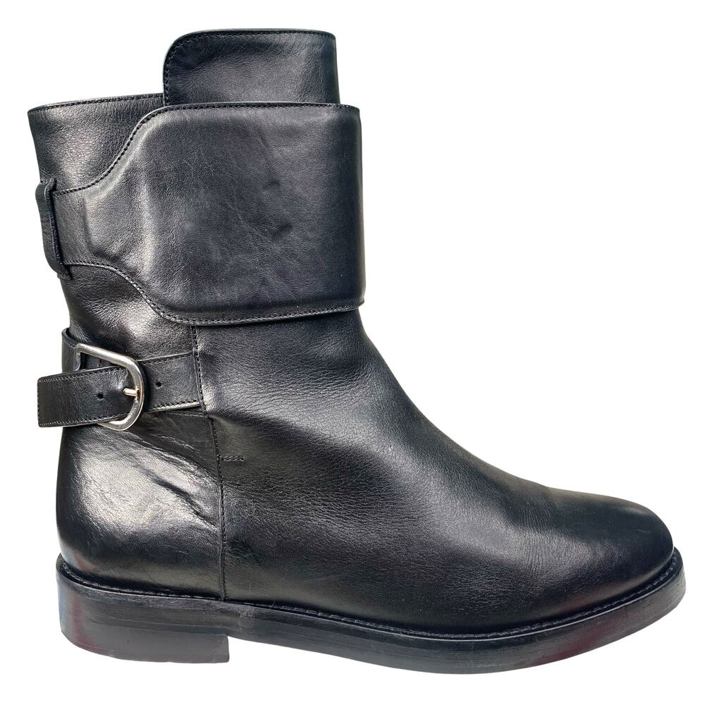 IRO Women’s Jo Black Leather Moto Ankle Boot Size 38 US 7